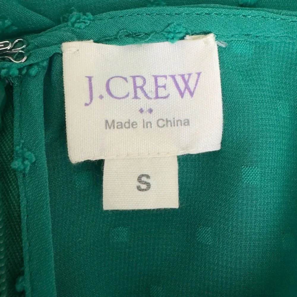 J. Crew Cold-shoulder Clip Dot Top Slit Shoulder Semi Sheer Women's Size Small
